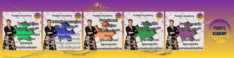 PiaDots Academy - Osaamisen erilaiset työmuodot ja miten löytää niihin oma kilpailuetunsa